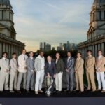 Ignacio Buse posó en la foto oficial de la Laver Cup en Londres junto además leyendas del Tenis