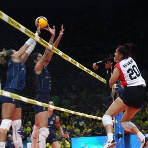 Selección Peruana sumó segunda derrota en el Sudamericano de Vóley al caer con Brasil 3 sets a 0